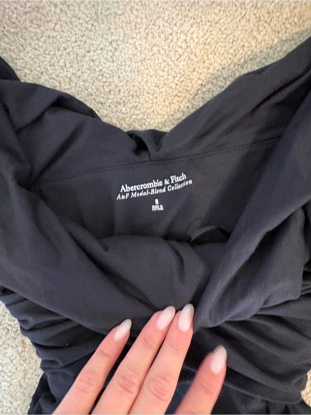 Abercrombie & Fitch Black Bandeau Twist-Front Top